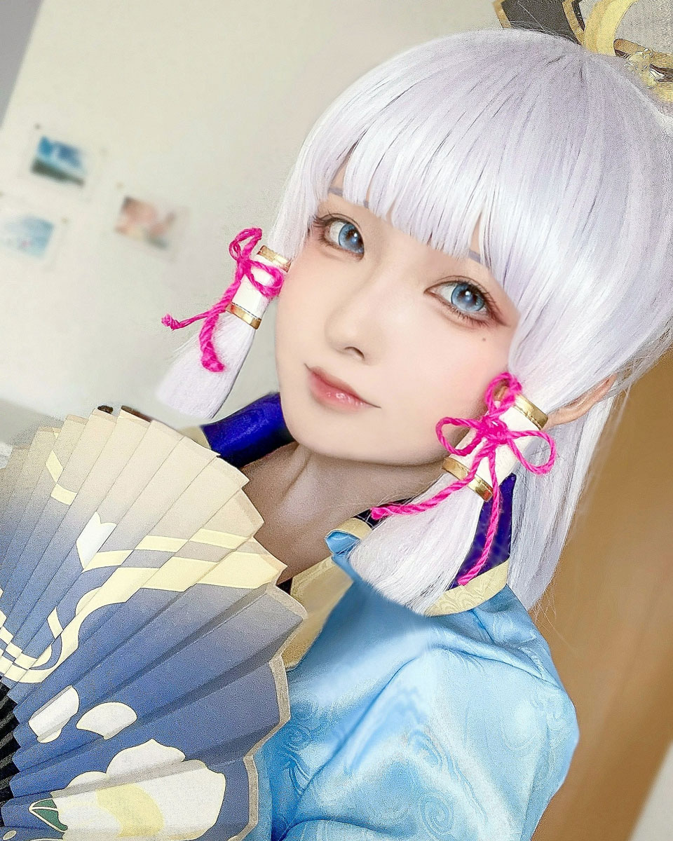 原神 神里綾華 コスプレ M ウィッグ - コスプレ