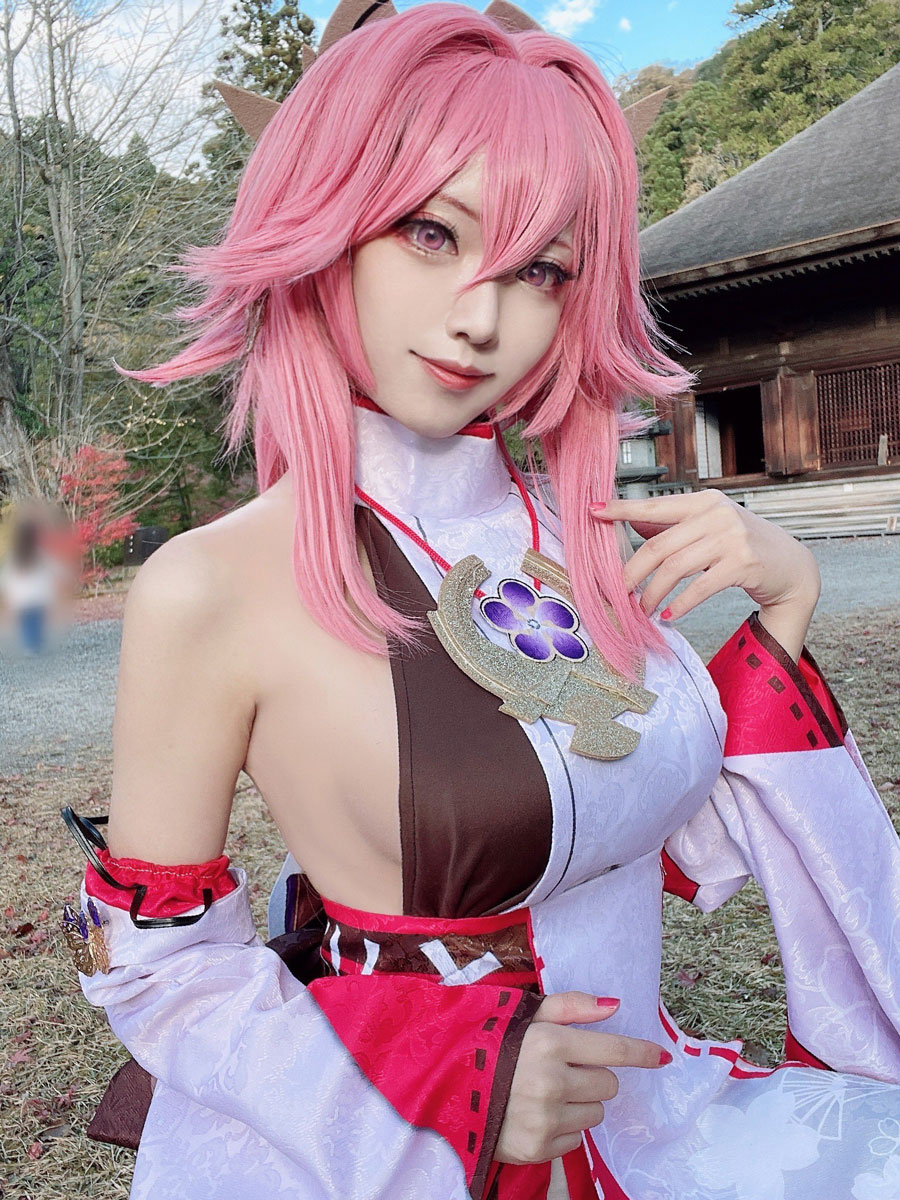 喵屋小铺 八重神子 Mサイズ フルセット 原神 コスプレ - コスプレ