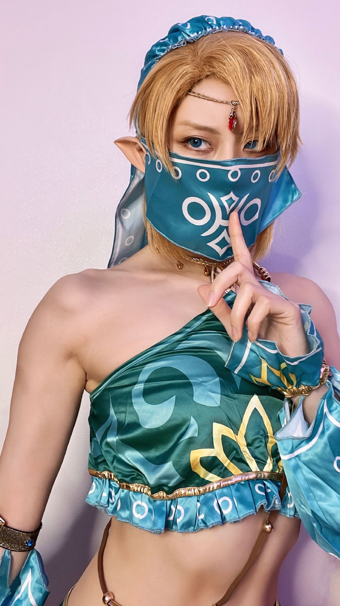 おじぎ　リンク　ゲルド　女装　踊り子　淑女　コスプレ