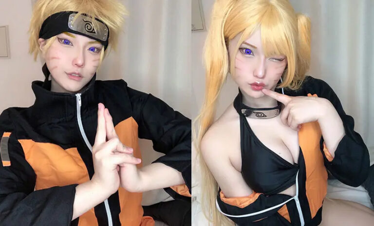 コスプレイヤー橘あさひ『naruto』うずまきナルトのおいろけの術前後で2次元フェイスを完全再現 0997