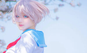 コスプレイヤーきっか『東京卍リベンジャーズ』瓦城千咒、桜と風になびく
