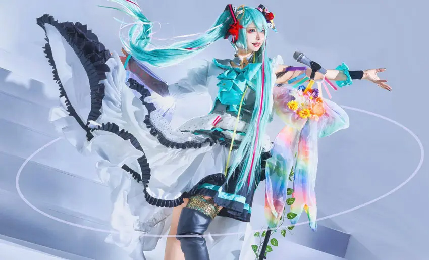 コスプレイヤーNUI初音ミク「 Memorial Dress Ver.」ワイヤーの自作 